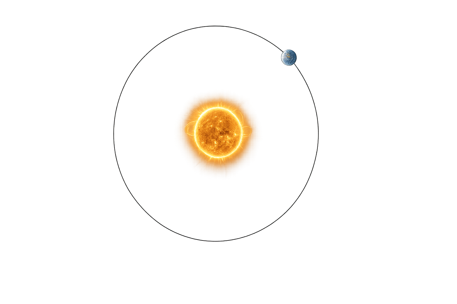 Earth orbiting the Sun
